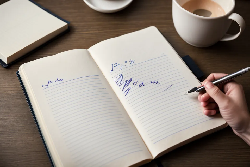 Handwritten sleep log showing daily tracking data and deep sleep minutes.