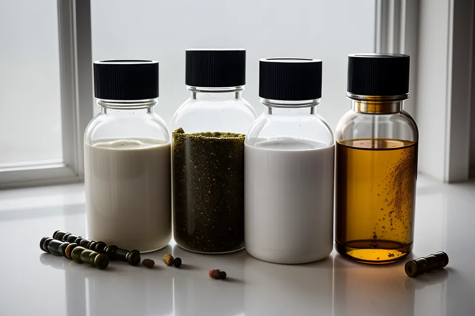A comparison of three different natural sleep supplement bottles on a bedside table.