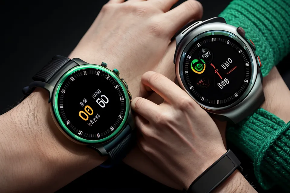 Smartwatch displaying improved sleep recovery scores on a man's wrist.
