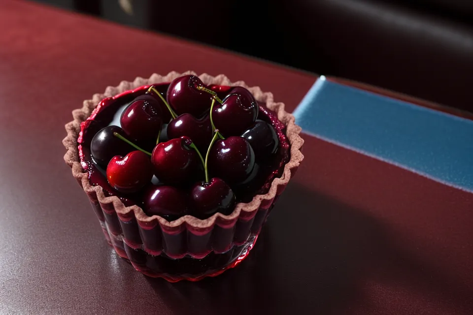 Close-up of tart cherry juice next to a smartwatch showing improved sleep data.