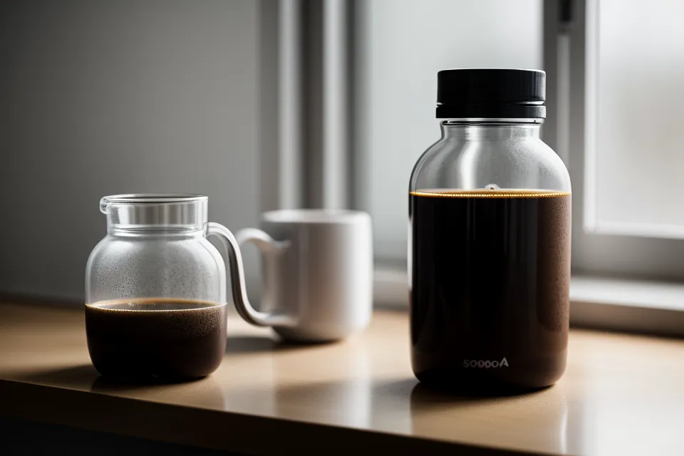 A bottle of YU SLEEP supplement next to a morning cup of coffee.